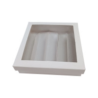 Caixa para 05 Churros 15,5x15,5x4 BRANCO Com 10