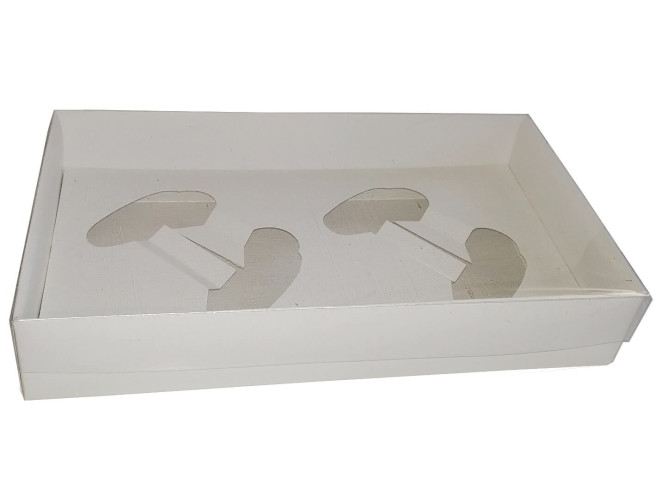 Caixa para Joystick Duplo 27x15x5 BWB 9661 BRANCO Tampa PET Com 10