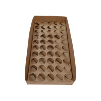 Caixa para 50 Doces com Berço Tampa PET 35x17,5x5 KRAFT Com 10