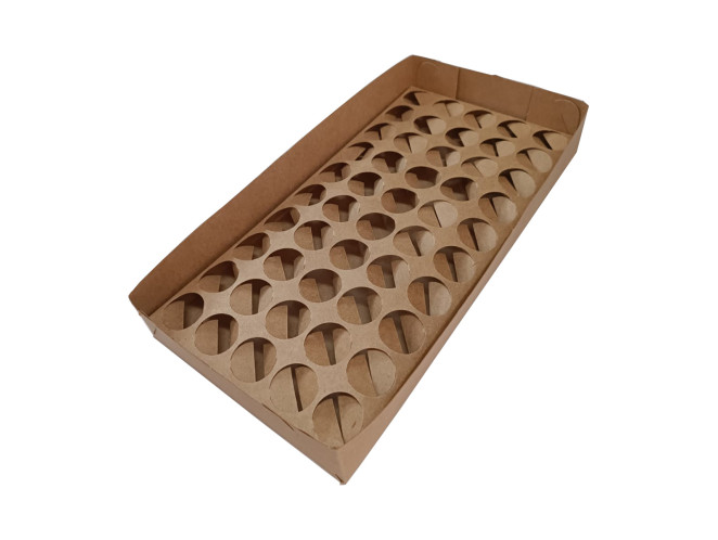 Caixa para 50 Doces com Berço Tampa PET 35x17,5x5 KRAFT Com 10