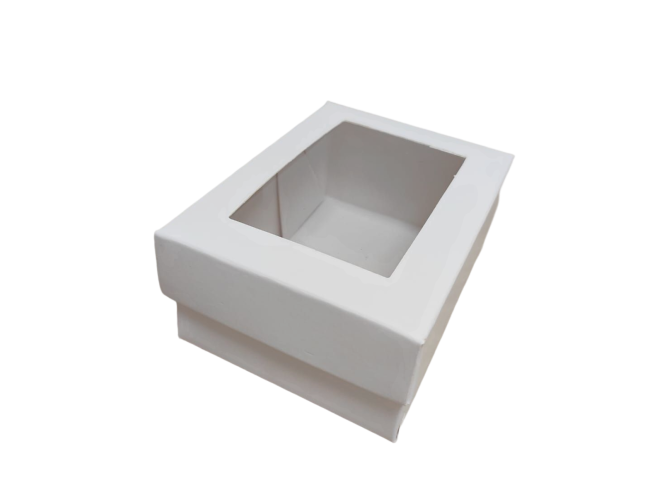 Caixa para Presente 11x8x4,5 BRANCO Visor PET Com 10