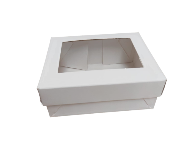 Caixa para Presente 11x8x4,5 BRANCO Visor PET Com 10