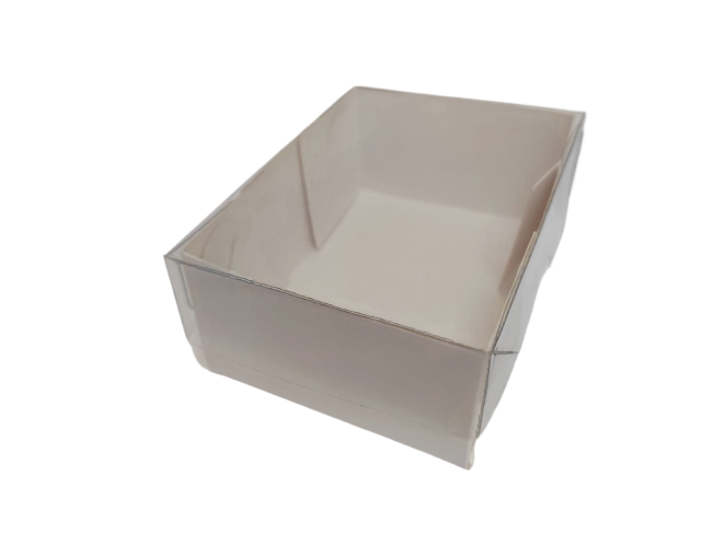 Caixa para Doces 11x8x4,5 BRANCO Tampa PET Com 10