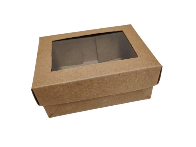 Caixa para Presente 11x8x4,5 KRAFT Visor PET Com 10