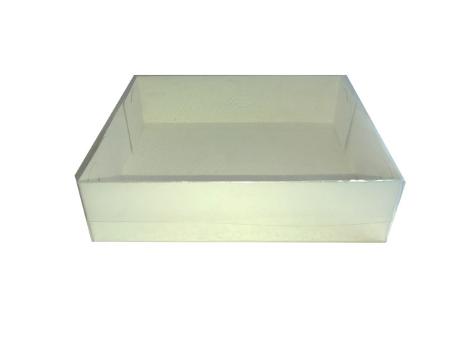 Caixa para Presente BRANCO Tampa PET 15x12x4 Com 10
