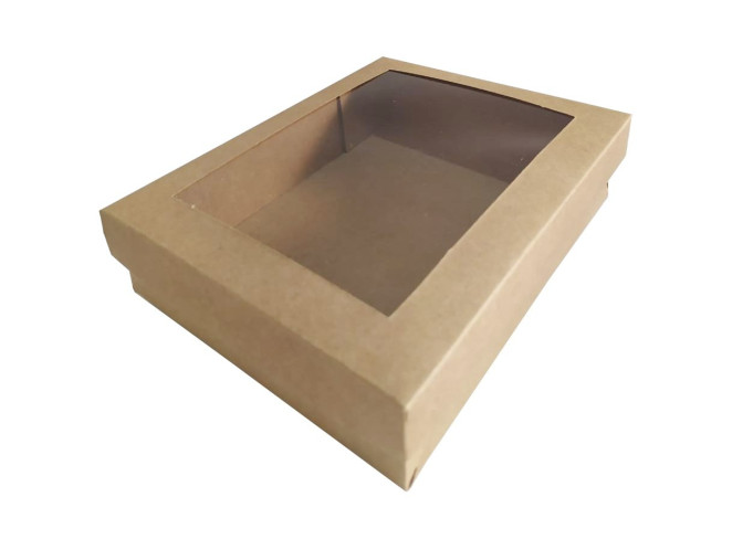 Caixa para Presente Visor PET 19,5x15x4,5 KRAFT Com 10