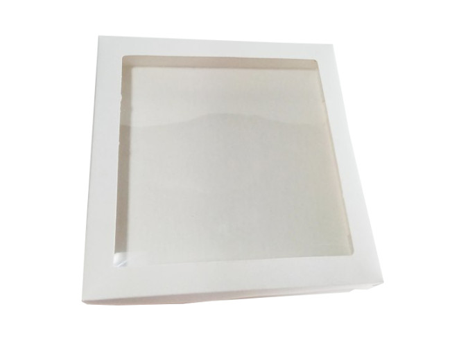 Caixa para Presente BRANCO Visor PET 25x25x5 Com 10