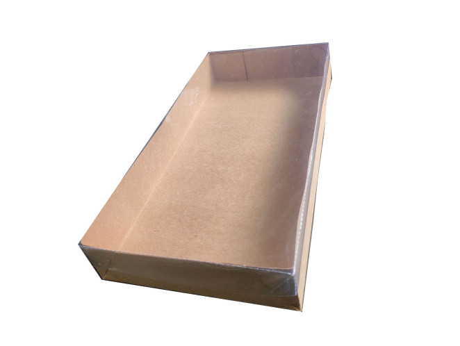Caixa para Doces 35x17,5x5 KRAFT Tampa PET Com 10