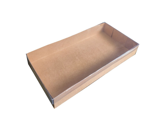 Caixa para Doces 35x17,5x5 KRAFT Tampa PET Com 10