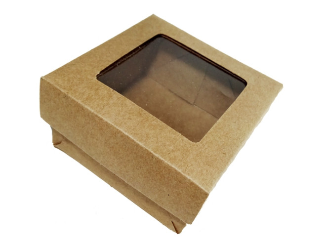 Caixa para Doces Visor PET 8x8x4 KRAFT Com 10