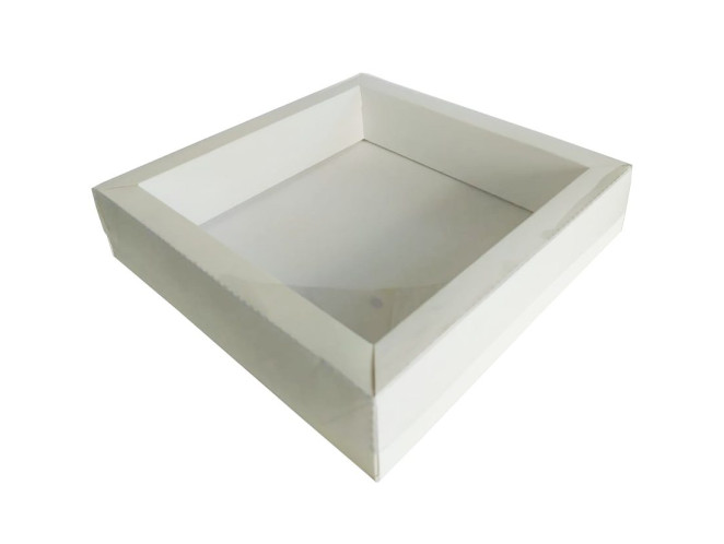 Caixa Moldura 19x19x4 BRANCO Tampa PET Com 10