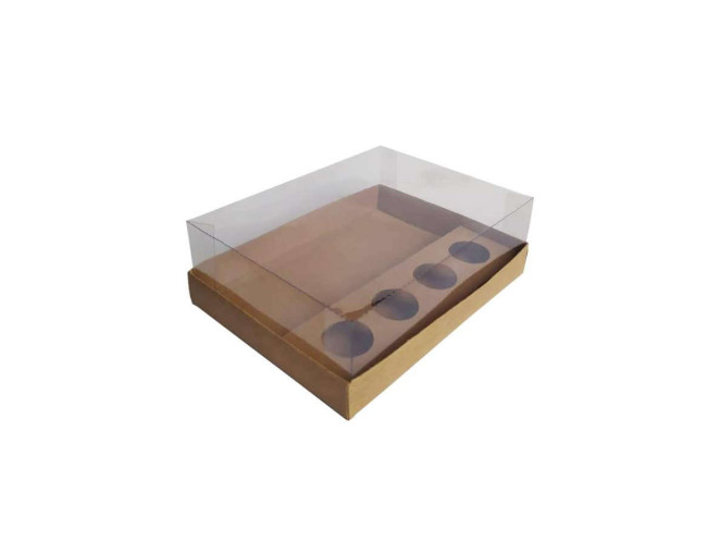 Caixa para Barra e Doces 20x15x6 KRAFT Corpo PET com 10