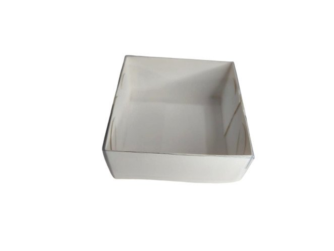 Caixa para Sabonete BRANCO Tampa PET 8x8x4 Com 10