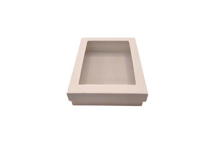 Caixa para Presente Visor PET 19,5x15x4,5 BRANCO Com 10 Caixa para Presente Visor PET 19,5x15x4,5 BRANCO Com 10