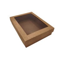 Caixa para Presente Visor PET 19,5x15x4,5 KRAFT Com 10