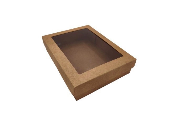 Caixa para Presente Visor PET 19,5x15x4,5 KRAFT Com 10 Caixa para Presente Visor PET 19,5x15x4,5 KRAFT Com 10