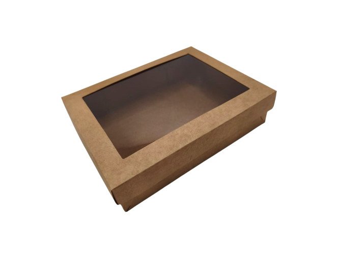 Caixa para Presente Visor PET 19,5x15x4,5 KRAFT Com 10