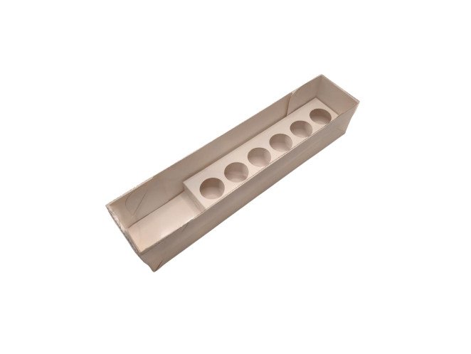 Caixa para Rosa e Doces 32x6x6 BRANCO Tampa PET Com 10