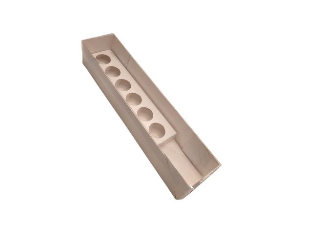 Caixa para Rosa e Doces 32x6x6 BRANCO Tampa PET Com 10