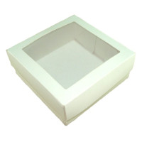 Caixa para Presente com Visor PET 11,5x11,5x4,5 BRANCO Com 10