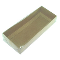Caixa para Lembrancinha 20,6x8,3x3,5 KRAFT Tampa PET Com 10