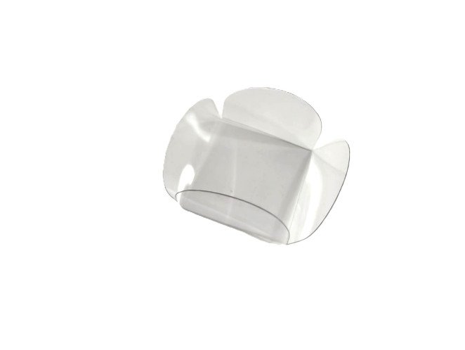 Caixeta Forma para doce 4 Pétalas 3,5x3,5x2,5 Transparente Com 100