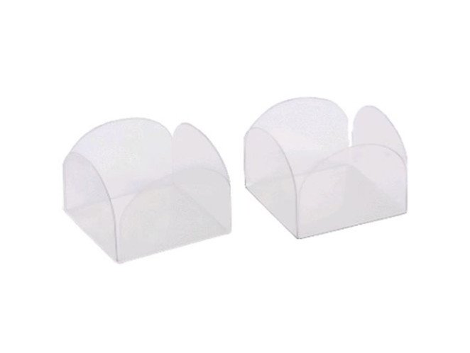 Caixeta Forma para doce 4 Pétalas 3,5x3,5x2,5 Transparente Com 100