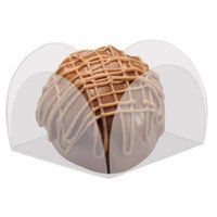 Caixeta Forma para doce 4 Pétalas 3,5x3,5x2,5 Transparente Com 100