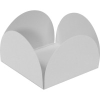Caixeta Forma para doce 4 Pétalas 3,5x3,5x2,5 BRANCO Com 100