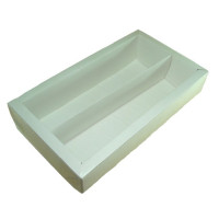 Caixa para Padrinho de Casamento com Berço 28,8x16,8x6,5 BRANCO Tampa PET Com 05