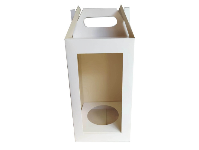 Caixa para Ovo de Páscoa 150gr Maleta com Berço 10x10x13 BRANCO Com 10