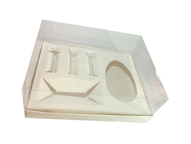 Caixa Monte seu Ovo de Colher 250gr 24x18,5x9 BRANCO Corpo PET Com 05