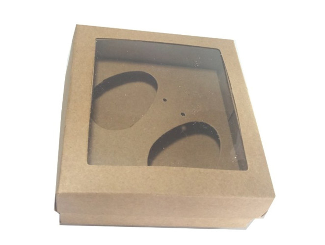 Caixa para Ovo de Colher 2x50gr 11,5x11,5x4,5 KRAFT Com 10