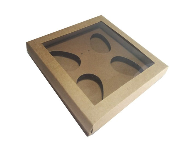 Caixa para Ovo de Colher 4x50gr 15,5x15,5x4 KRAFT Com 10