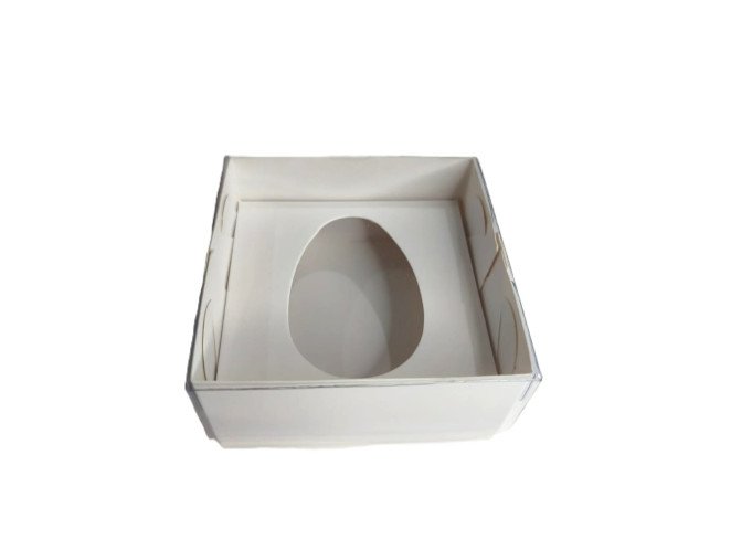 Caixa para Ovo de Colher 50gr 8x8x4 BRANCO Tampa PET Com 10 Caixa para Ovo de Colher 50gr 8x8x4 BRANCO Tampa PET Com 10