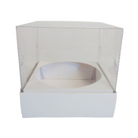 Caixa para Ovo de Páscoa 100gr 10X10X10 BRANCO Corpo PET Com 10