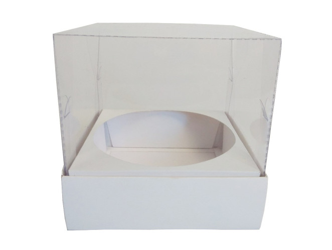 Caixa para Ovo de Páscoa 100gr 10X10X10 BRANCO Corpo PET Com 10