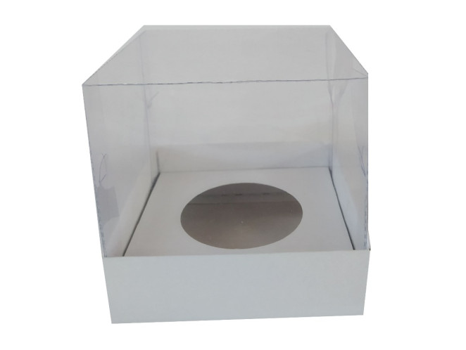 Caixa para Ovo de Páscoa 100gr 10X10X10 BRANCO Corpo PET Com 10