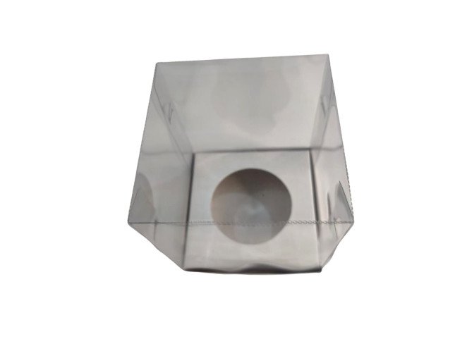 Caixa para Ovo de Páscoa 150gr 10X10X13 BRANCO Corpo Transparente Com 10