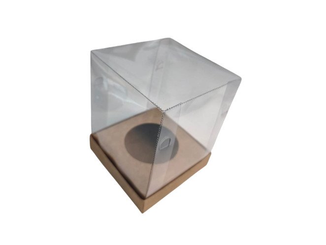 Caixa para Ovo de Páscoa 350gr KRAFT Corpo Transparente 12x12x18 Com 10