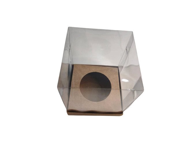 Caixa para Ovo de Páscoa 350gr KRAFT Corpo Transparente 12x12x18 Com 10