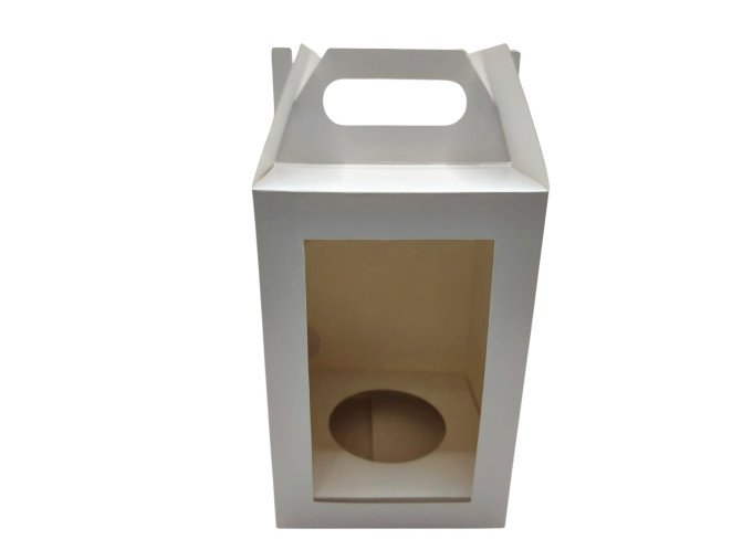 Caixa para Ovo de Páscoa 150gr Maleta com Berço 10x10x13 BRANCO Com 10
