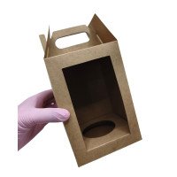 Caixa para Ovo de Páscoa 500/750gr Maleta com Berço 12x12x22 KRAFT Com 10