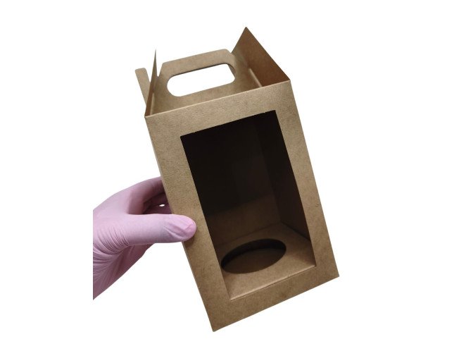 Caixa para Ovo de Páscoa 150gr Maleta com Berço 10x10x13 KRAFT Com 10