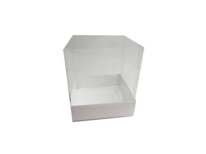 Caixa para Panetone 500gr BRANCO Corpo PET 15x15x18 Com 05