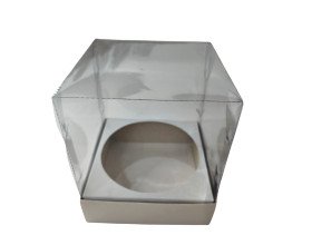 Caixa para Panetone 100gr 10X10X10 BRANCO Com Berço Corpo PET C/ 10 Caixa para Panetone 100gr 10X10X10 BRANCO Com Berço Corpo PET C/ 10