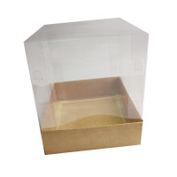 Caixa para Panetone 750 a 1Kg KRAFT Corpo PET 17x17x20 C/10