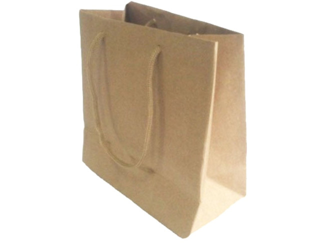 Sacola Sacolinha de Papel KRAFT 10x4x10 Com 10