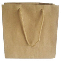 Sacola Sacolinha de Papel KRAFT 10x4x10 Com 10