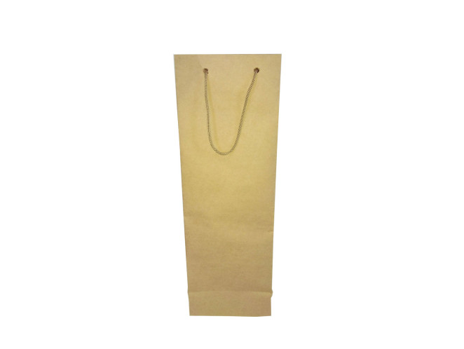 Sacola de Papel Kraft 12,5x8x37 Com 10